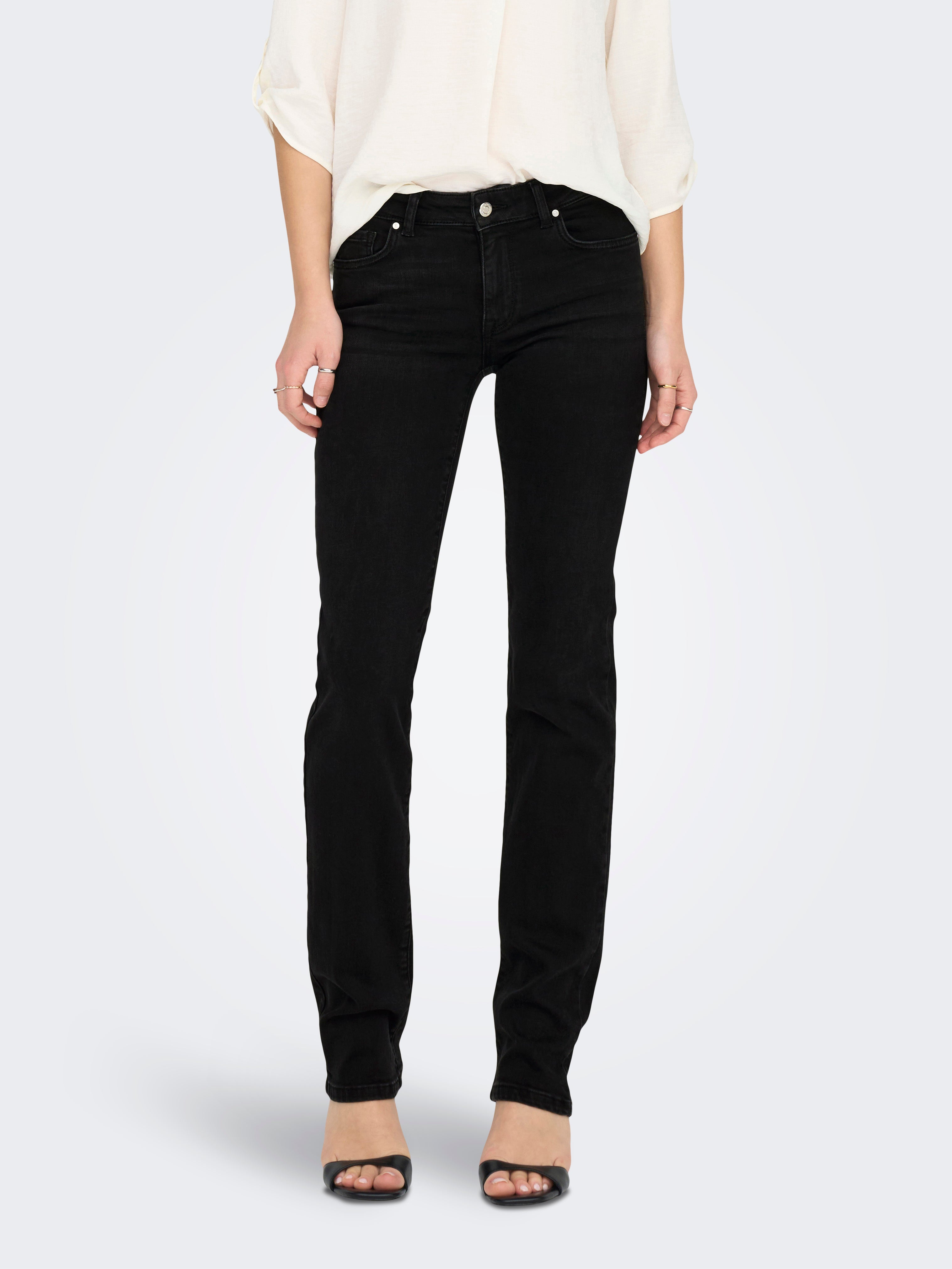 Thumbnail - Onlalicia Mittlere Taille Gerade Geschnitten Jeans