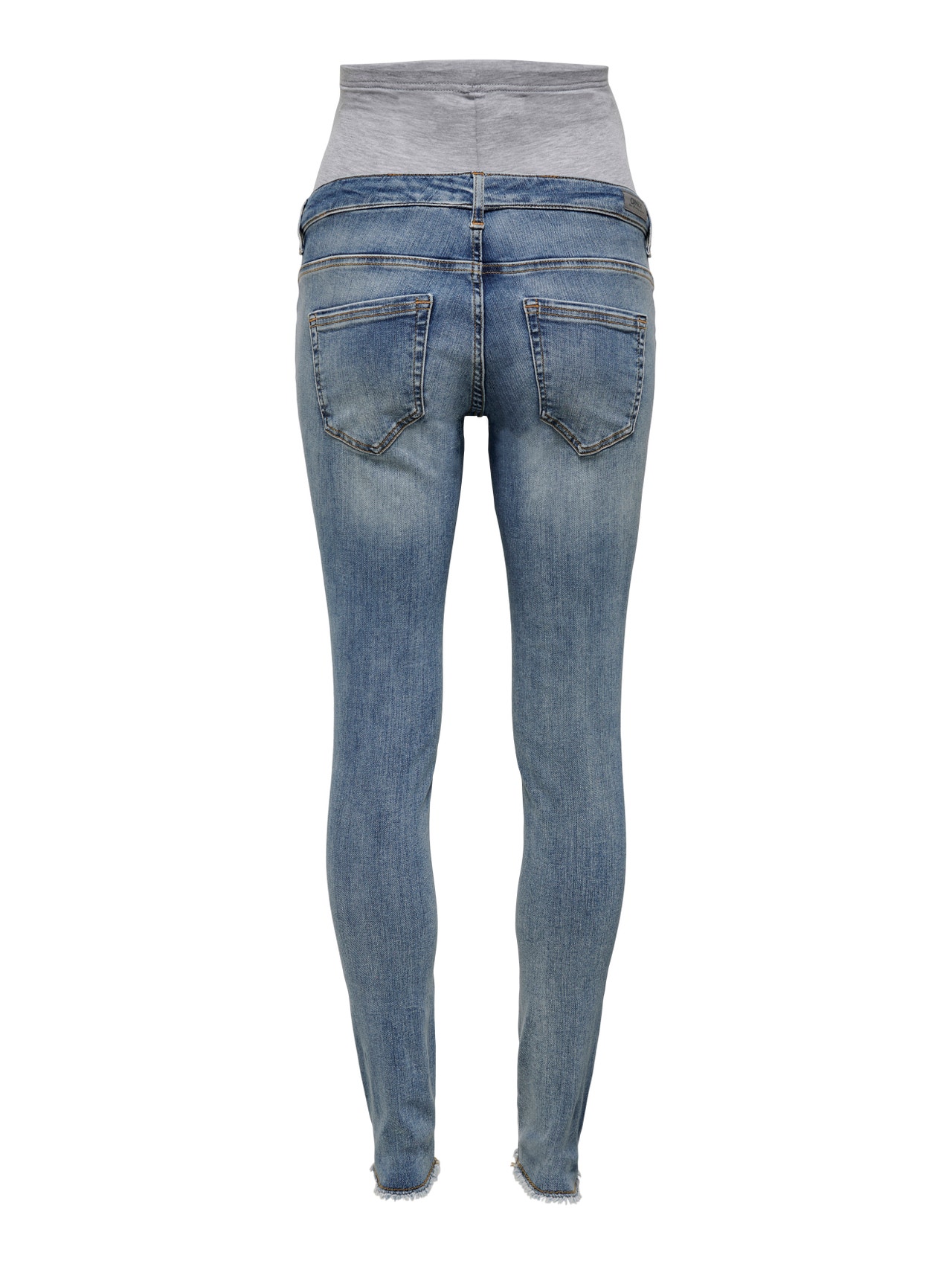 ONLY Skinny Fit Mid waist Raw hems Jeans -Medium Blue Denim - 15252232