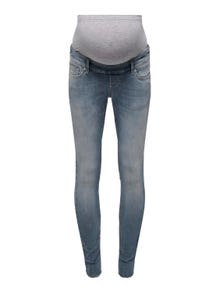 ONLY Skinny Fit Mid waist Raw hems Jeans -Special Blue Grey Denim - 15252232