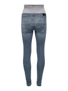 ONLY Skinny Fit Mittlere Taille Offener Saum Jeans -Special Blue Grey Denim - 15252232