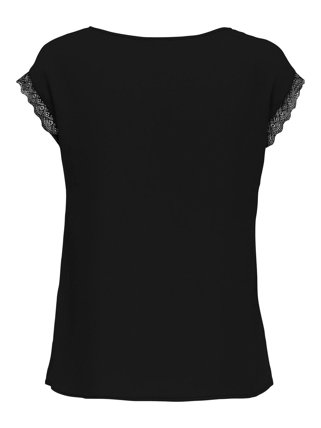 ONLY Tops Regular Fit Col en V -Black - 15252241