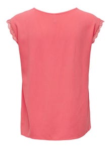 ONLY V-neck top with lace details -Rose of Sharon - 15252241