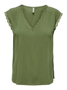 ONLY Tops Regular Fit Col en V -Olivine - 15252241