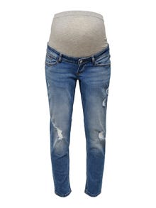 ONLY Straight fit Versleten zoom Jeans -Medium Blue Denim - 15252397