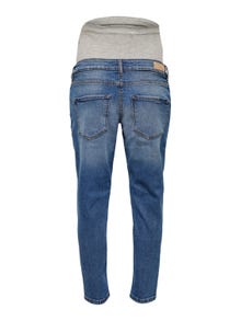 ONLY OLMEneda ankel slitte mom jeans -Medium Blue Denim - 15252397
