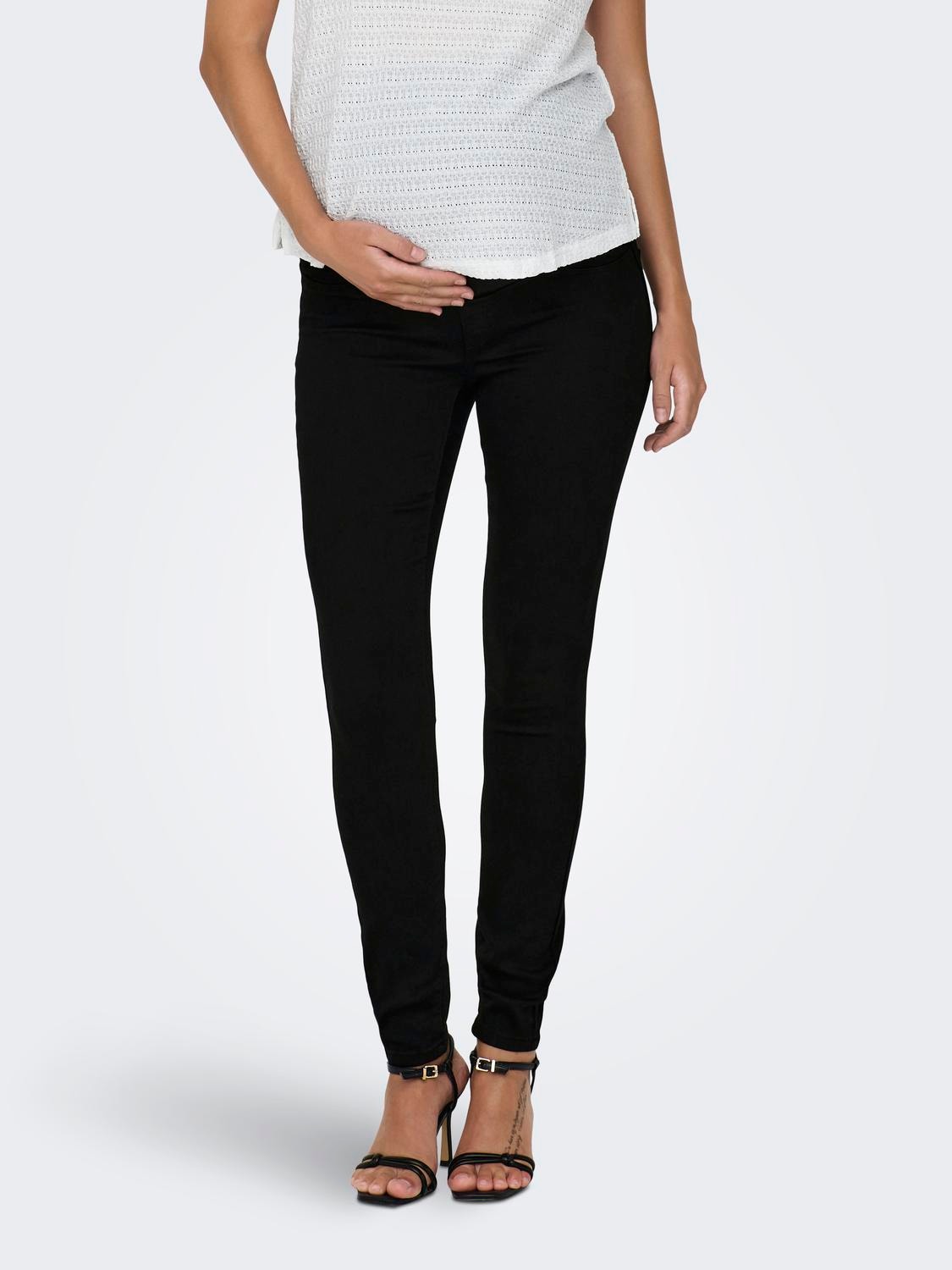 ONLY Jeans Skinny Fit Taille moyenne -Black Denim - 15252403