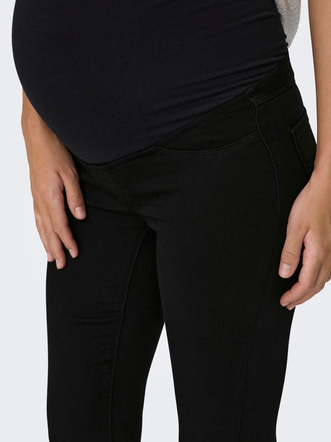 ONLY Skinny Fit Mid waist Jeans -Black Denim - 15252403