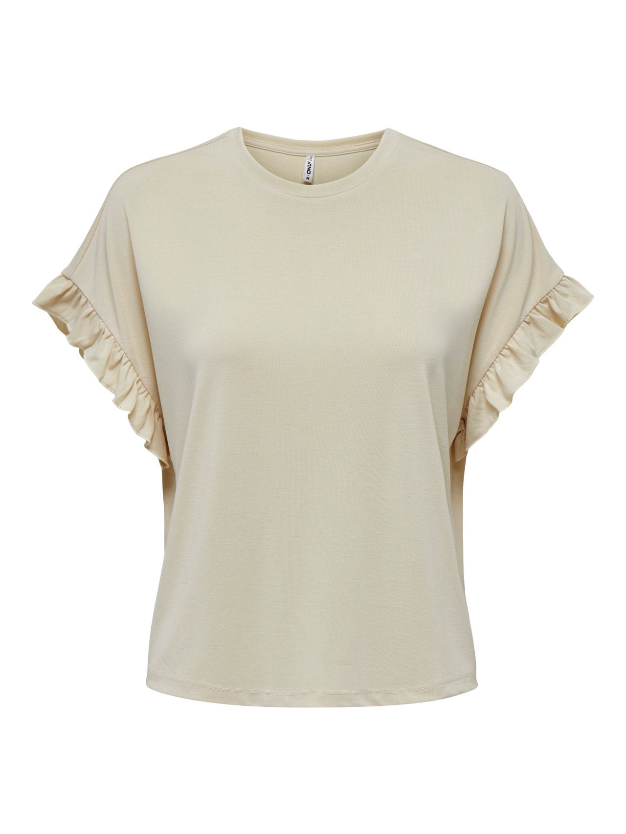ONLY Tops Regular Fit Col rond Épaules tombantes -Sandshell - 15252456