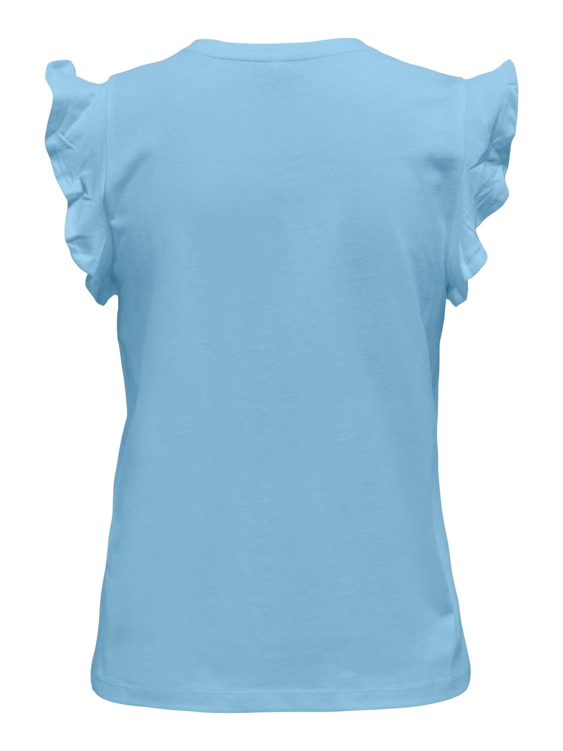 ONLY V-neck Ruffle Top -Clear Sky - 15252469