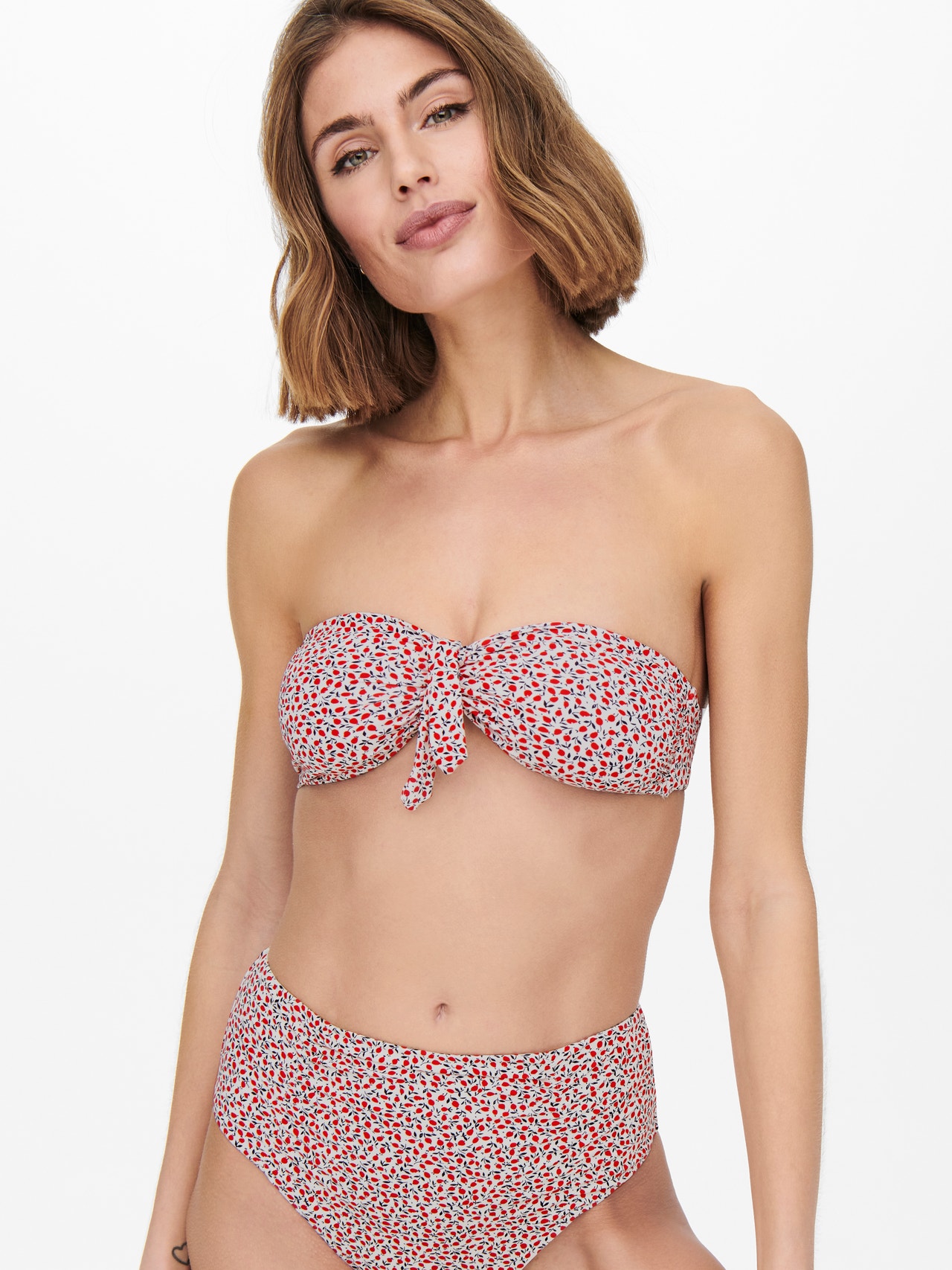 Bandeau Bikini top, Medium Red