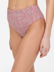 ONLY Patterned highwaist Bikini pants -Mars Red - 15252496