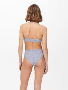 ONLY High-waist patroon Bikinibroekje -Blue Aster - 15252496