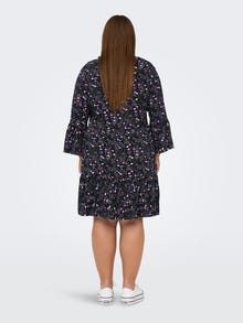 ONLY Regular Fit V-Neck Short dress -Dark Sapphire - 15252514