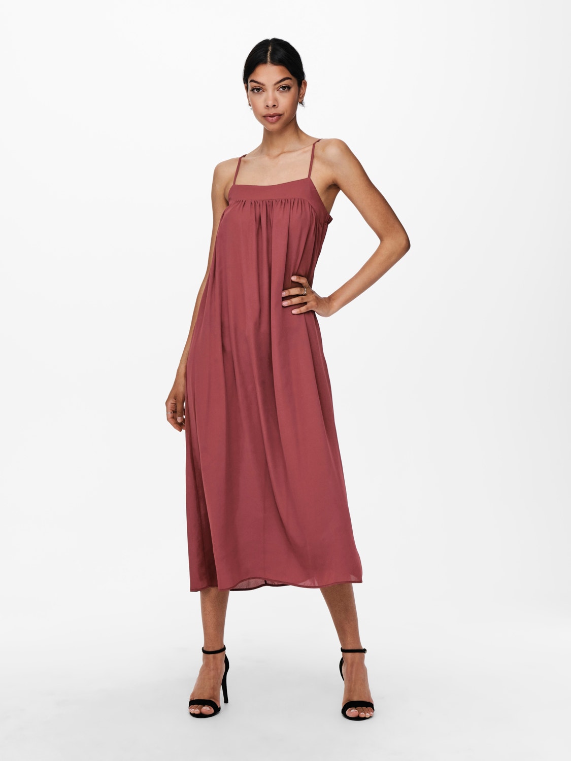 ONLY Normal geschnitten U-Ausschnitt Langes Kleid -Apple Butter - 15252553