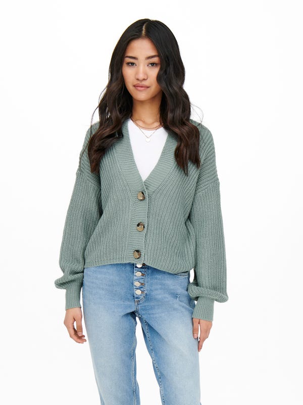 gekleurd gebreid vest