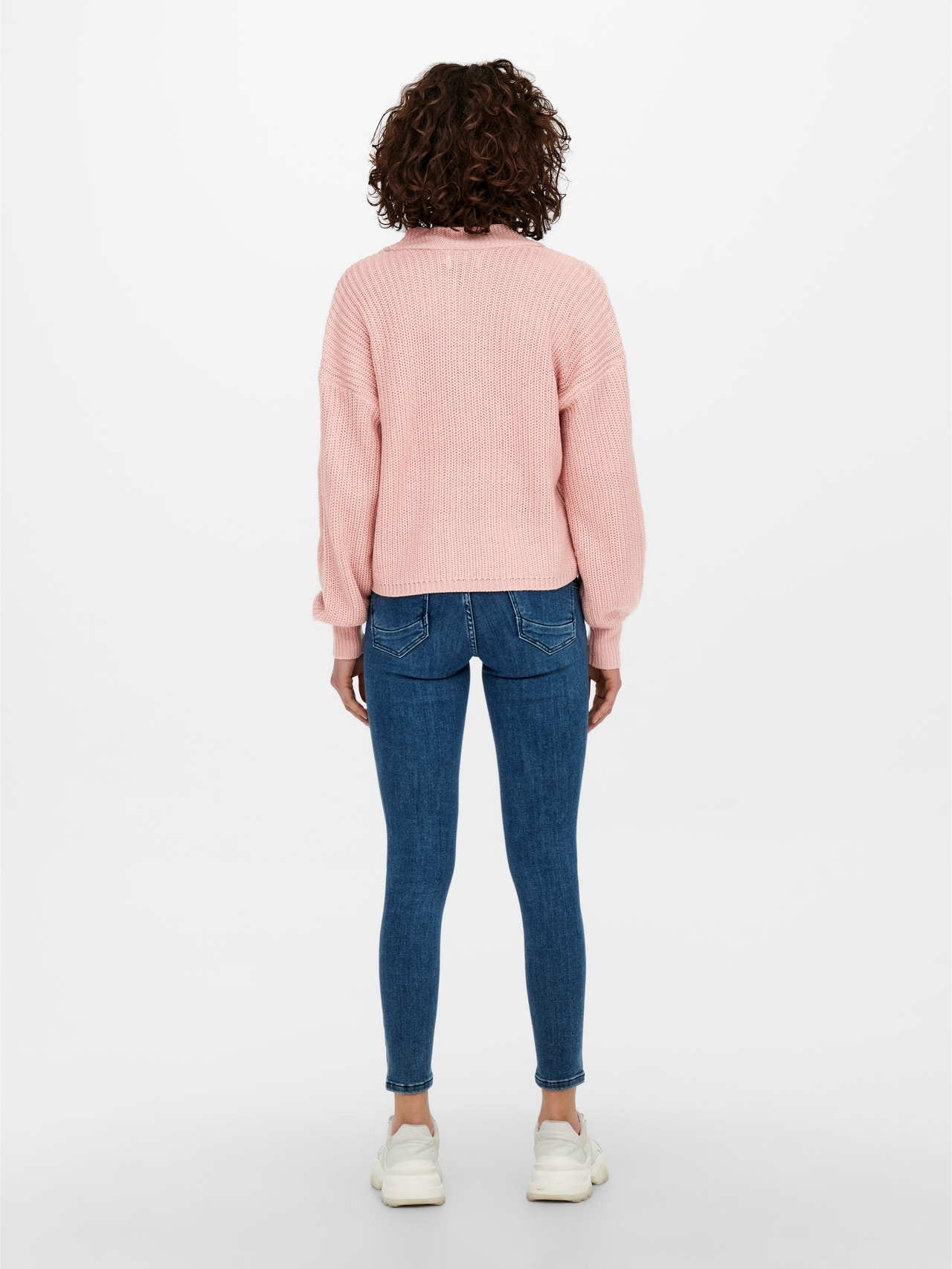 ONLY Couleur unie Cardigan en maille -Rose Smoke - 15252685