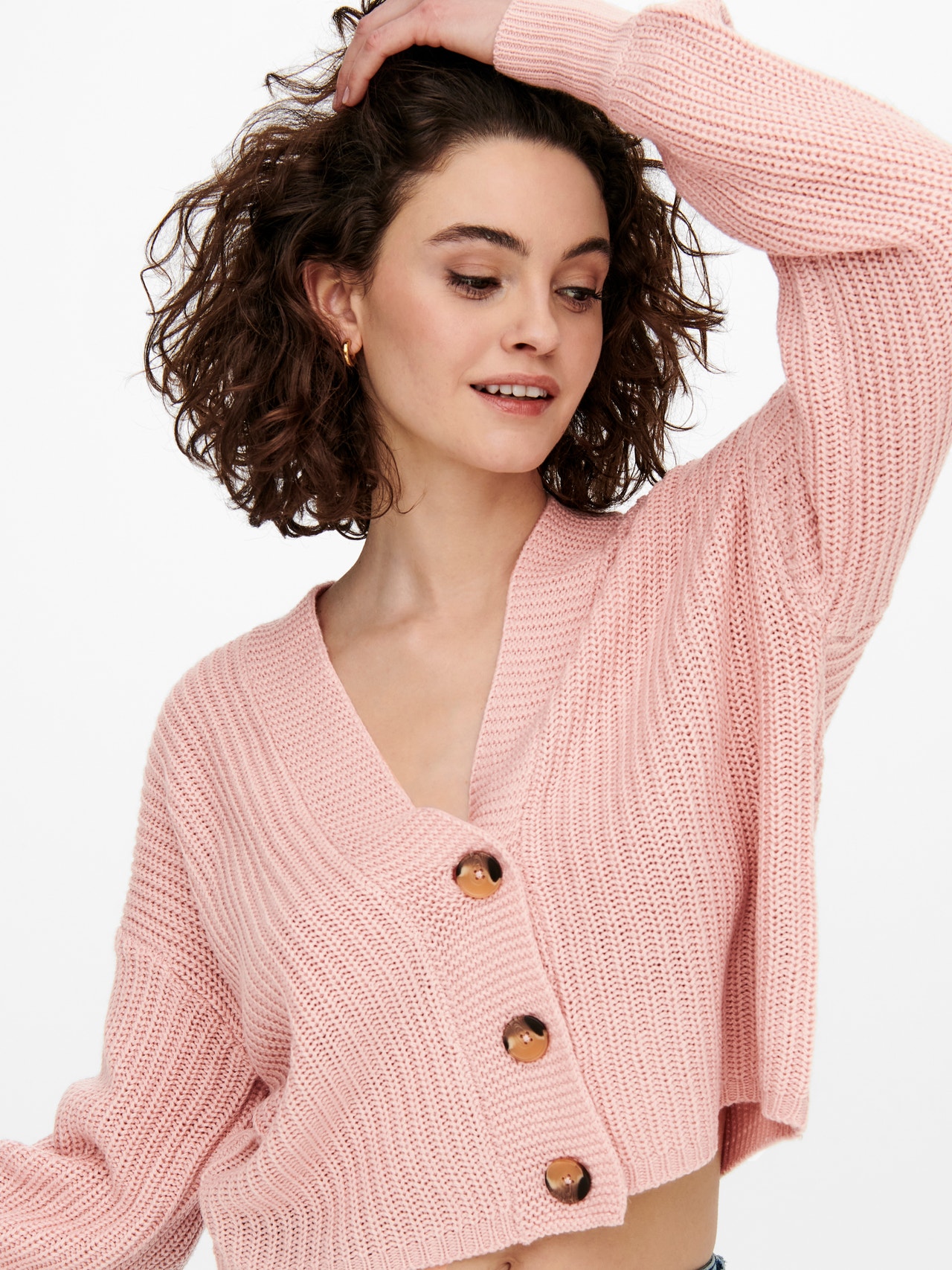 ONLY Cardigans en maille Col rond -Rose Smoke - 15252685