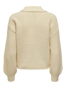 ONLY Solid colored Knitted Cardigan -Oatmeal - 15252685