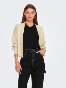 ONLY O-Neck Knit Cardigan -Oatmeal - 15252685