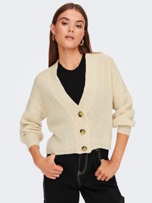 ONLY Cardigans en maille Col rond -Oatmeal - 15252685