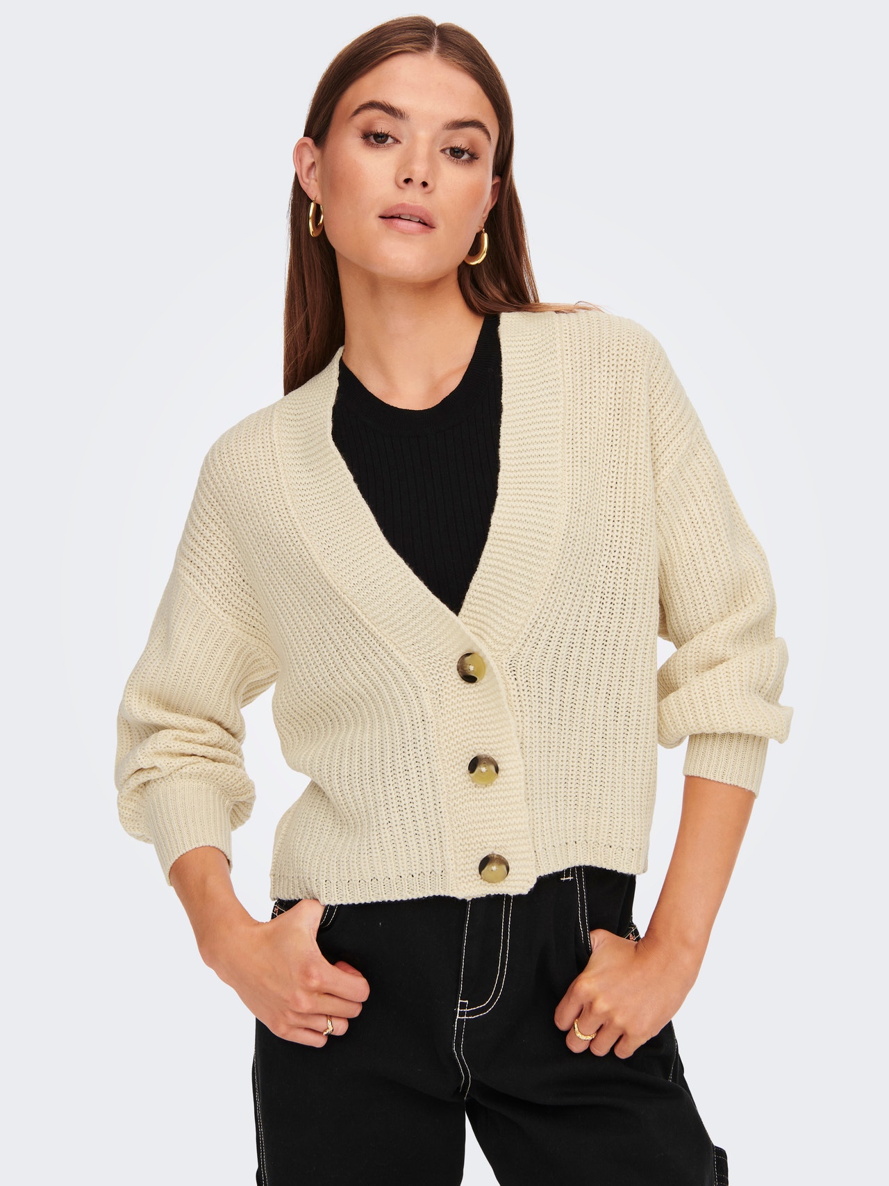 ONLY ONLKAROL Cardigan -Oatmeal - 15252685