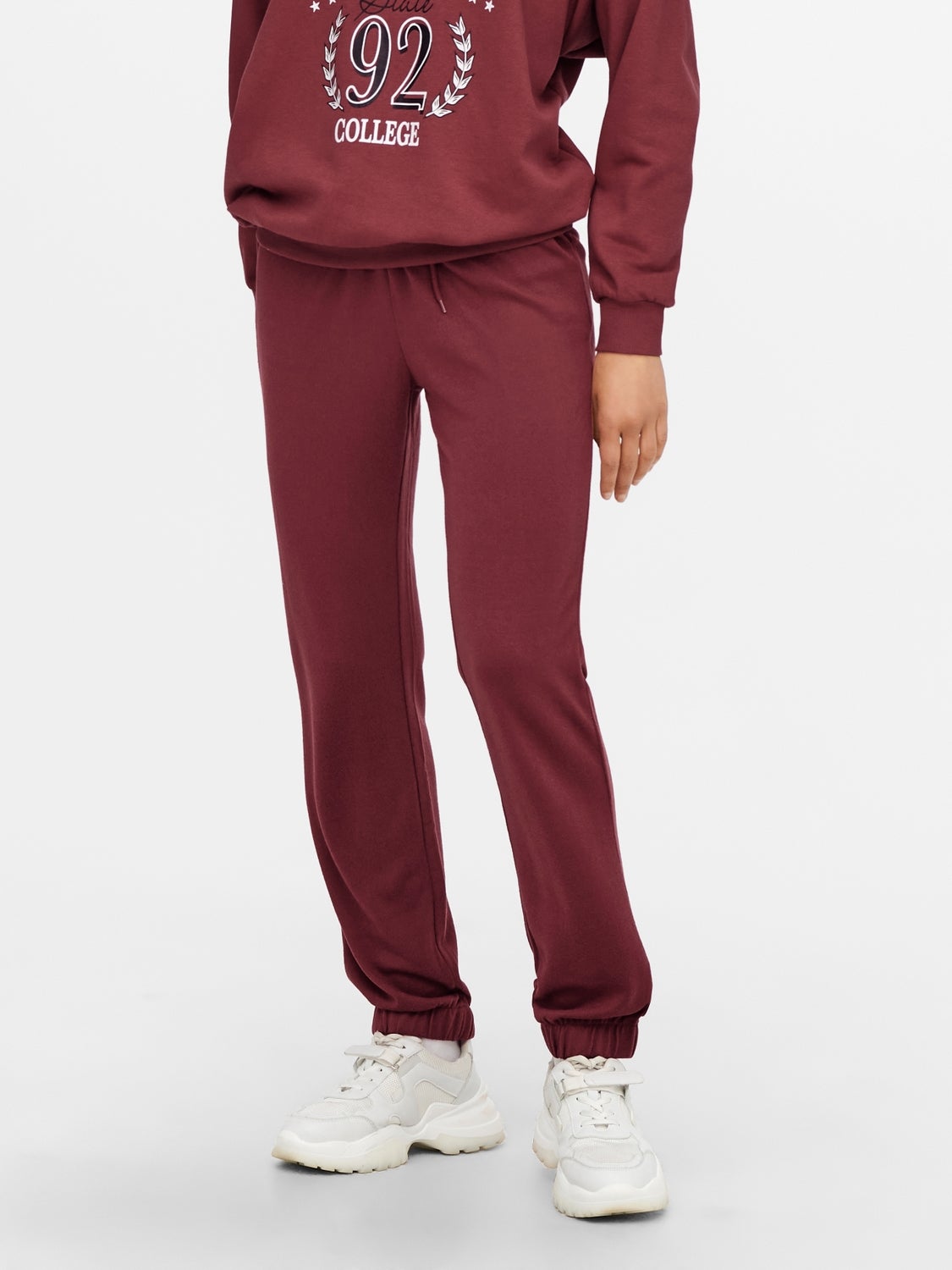 burgundy roots sweatpants