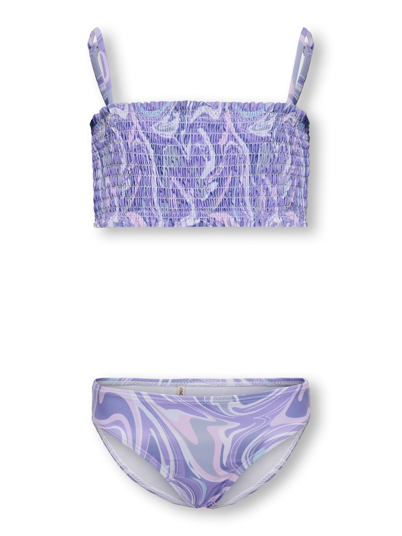 ONLY Smocké effet tie-dye Bikini -Purple Rose - 15252734