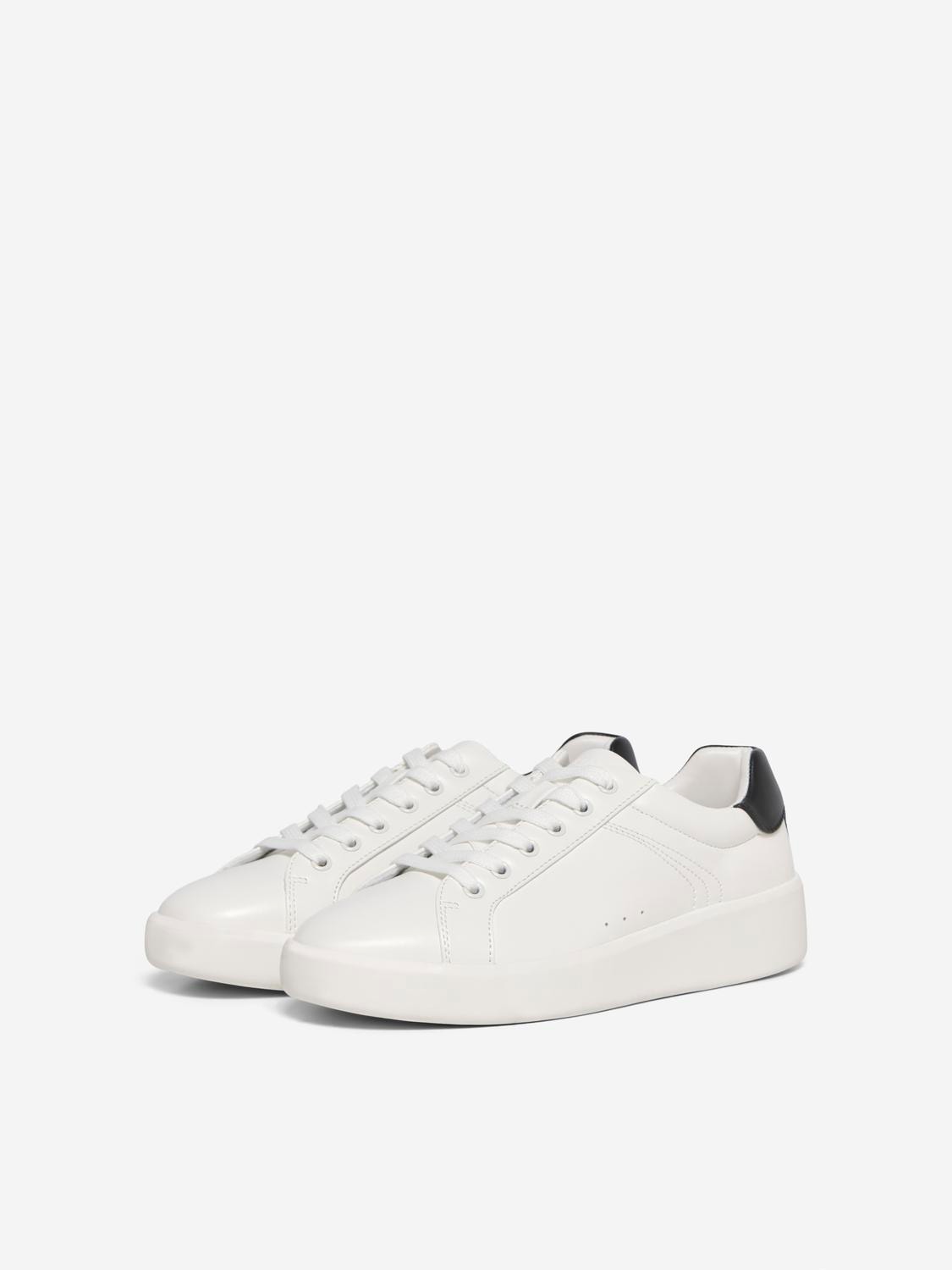 ONLY Imiterede læder Sneakers -White - 15252747