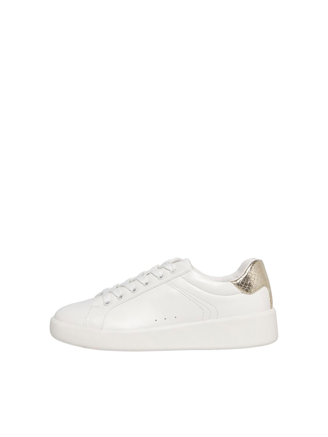 ONLY Faux leather Sneakers -White - 15252747