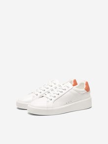 ONLY Läderimitation Sneakers -White - 15252747