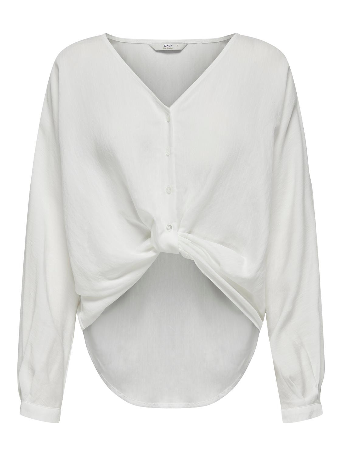 ONLY Chemises Regular Fit Col chemise Poignets boutonnés -Cloud Dancer - 15252779