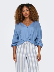ONLY Regular fit Overhemd kraag Manchetten met knoop Overhemd -Azurine - 15252779