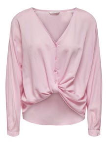 ONLY Normal geschnitten Hemdkragen Ärmelbündchen mit Knopf Hemd -Pink Lady - 15252779