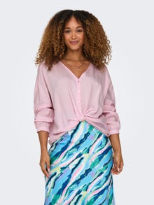 ONLY Short Knot Shirt -Pink Lady - 15252779