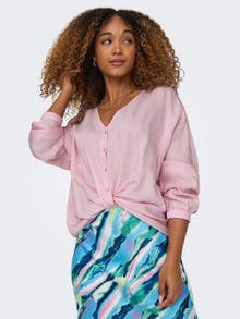 ONLY Short Knot Shirt -Pink Lady - 15252779