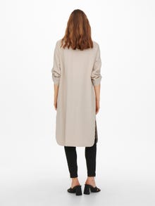 ONLY De lino larga Camisa tipo chaqueta -Moonbeam - 15252852