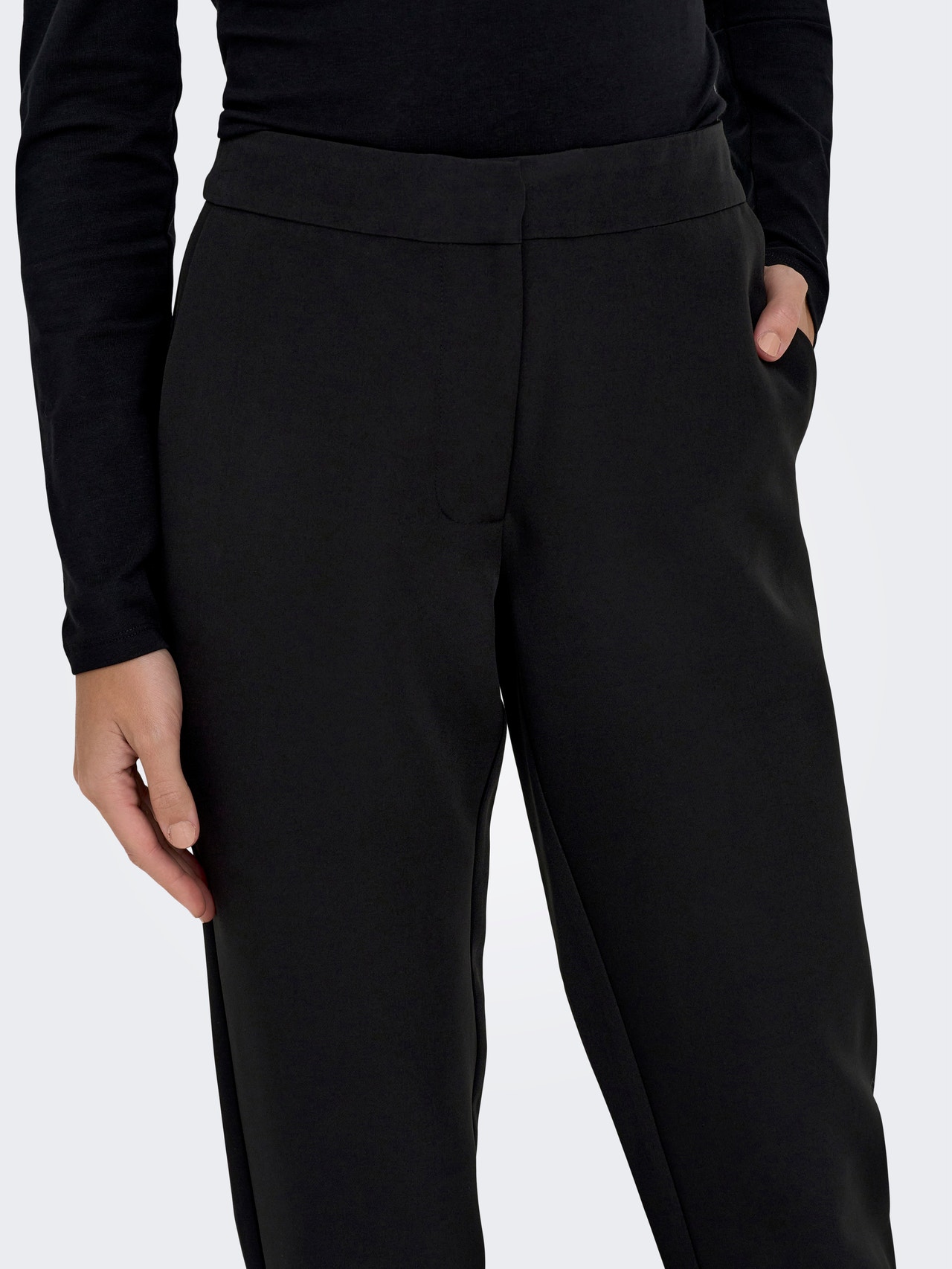 ONLY Regular Fit Mid waist Chinos -Black - 15252876