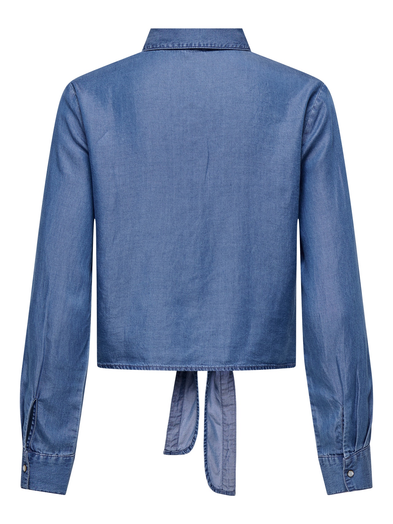 ONLY Knotendetail- Jeanshemd -Medium Blue Denim - 15252957