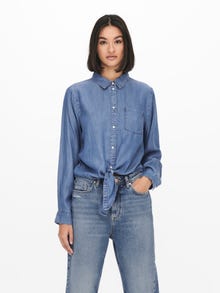 ONLY Regular Fit Shirt collar Denim shirt -Medium Blue Denim - 15252957