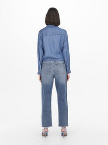 ONLY Con detalle anudado Camisa vaquera -Medium Blue Denim - 15252957