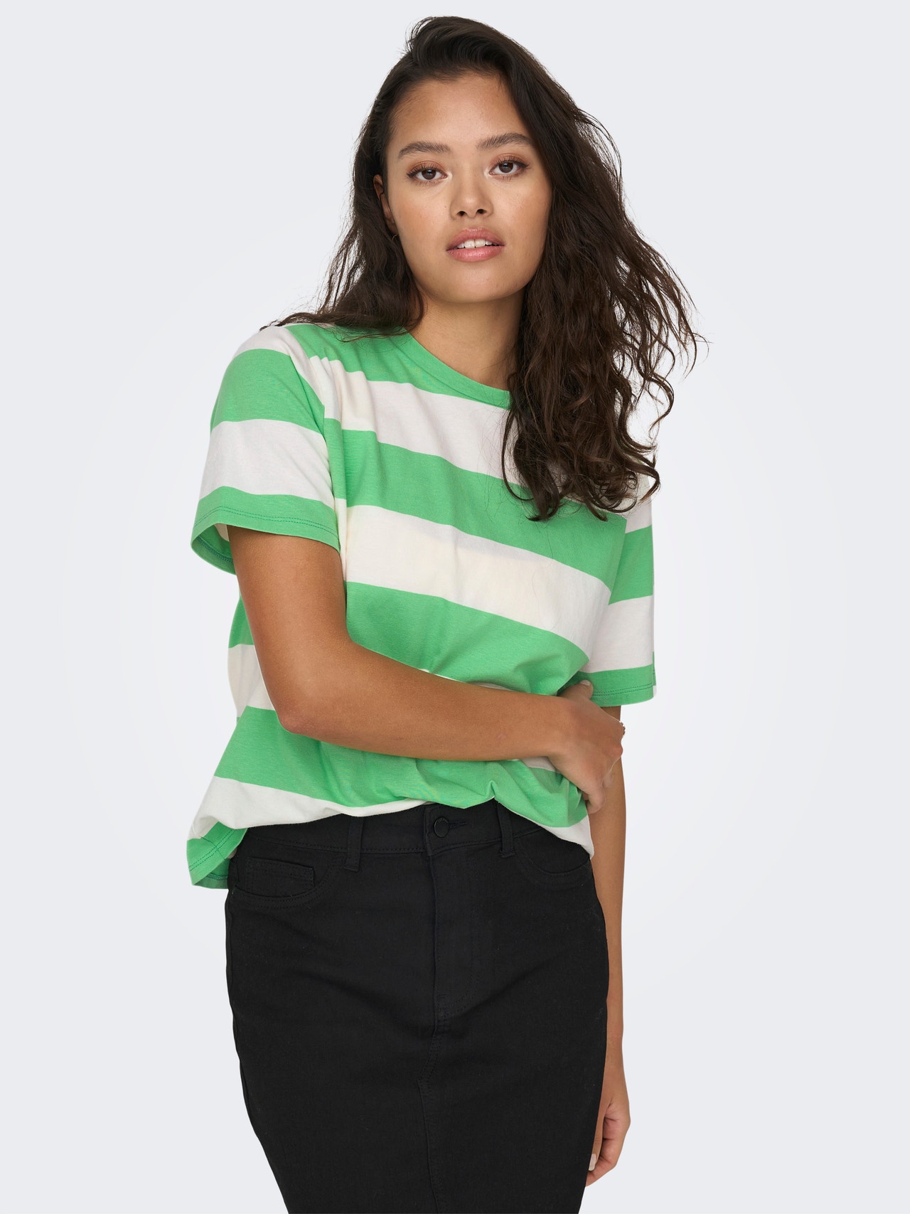 ONLY Regular fit O-hals T-shirts -Absinthe Green - 15252962