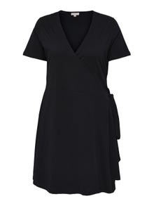 ONLY Regular fit V-Hals Korte jurk -Black - 15252981