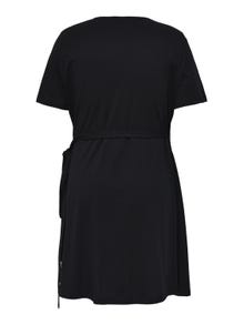 ONLY Curvy Wrap Dress -Black - 15252981
