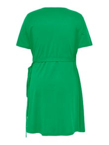 ONLY Curvy Wrap Dress -Kelly Green - 15252981