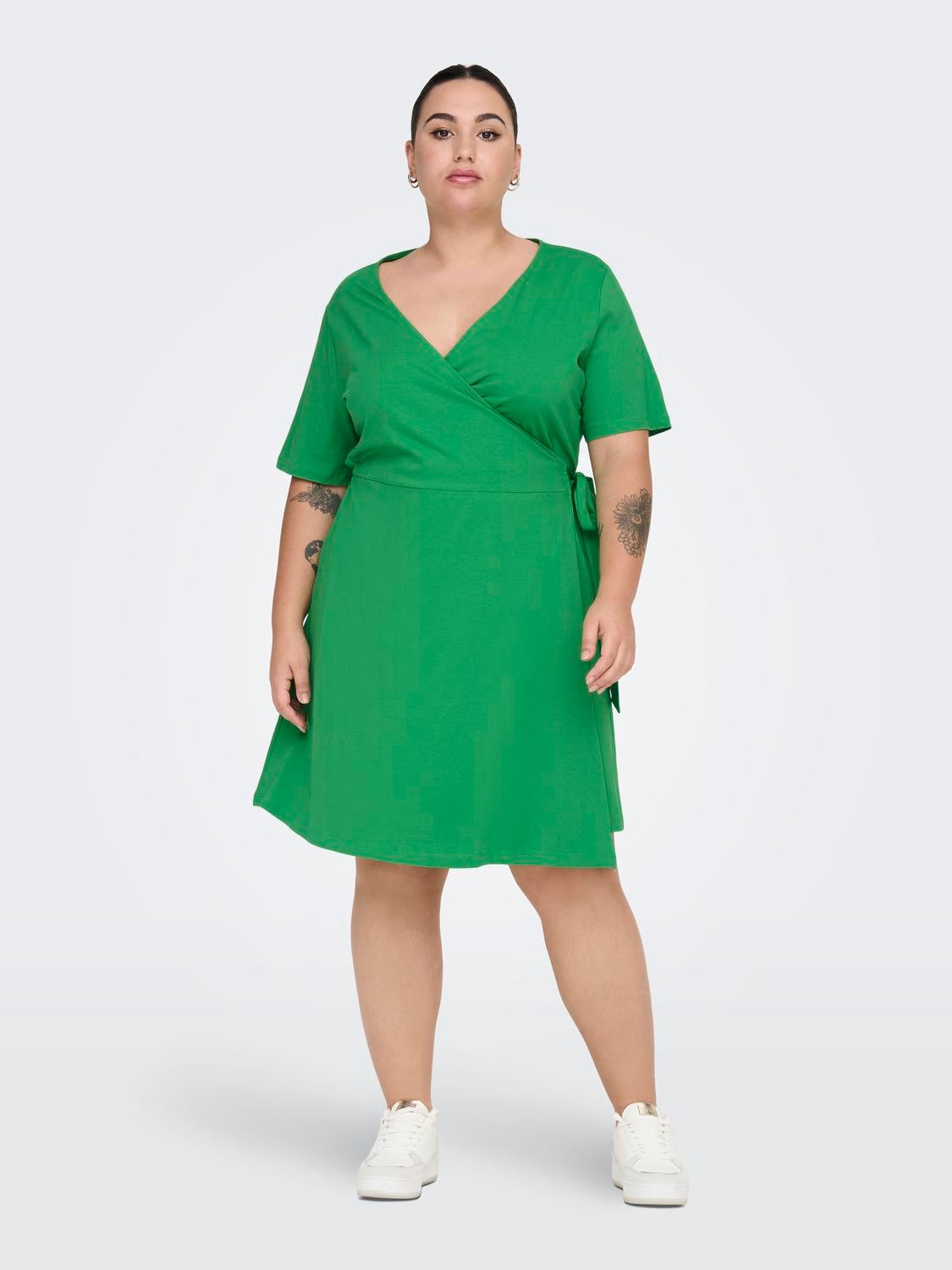 Kelly green hot sale wrap dress