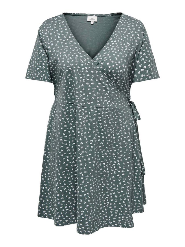 ONLY Normal geschnitten V-Ausschnitt Kurzes Kleid - 15252981