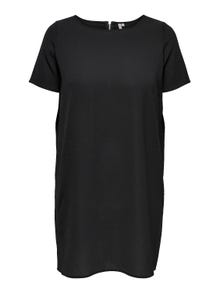 ONLY Loose Fit Boat neck Short dress -Black - 15252999