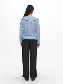 ONLY Collar Knitted Pullover -Cashmere Blue - 15253027