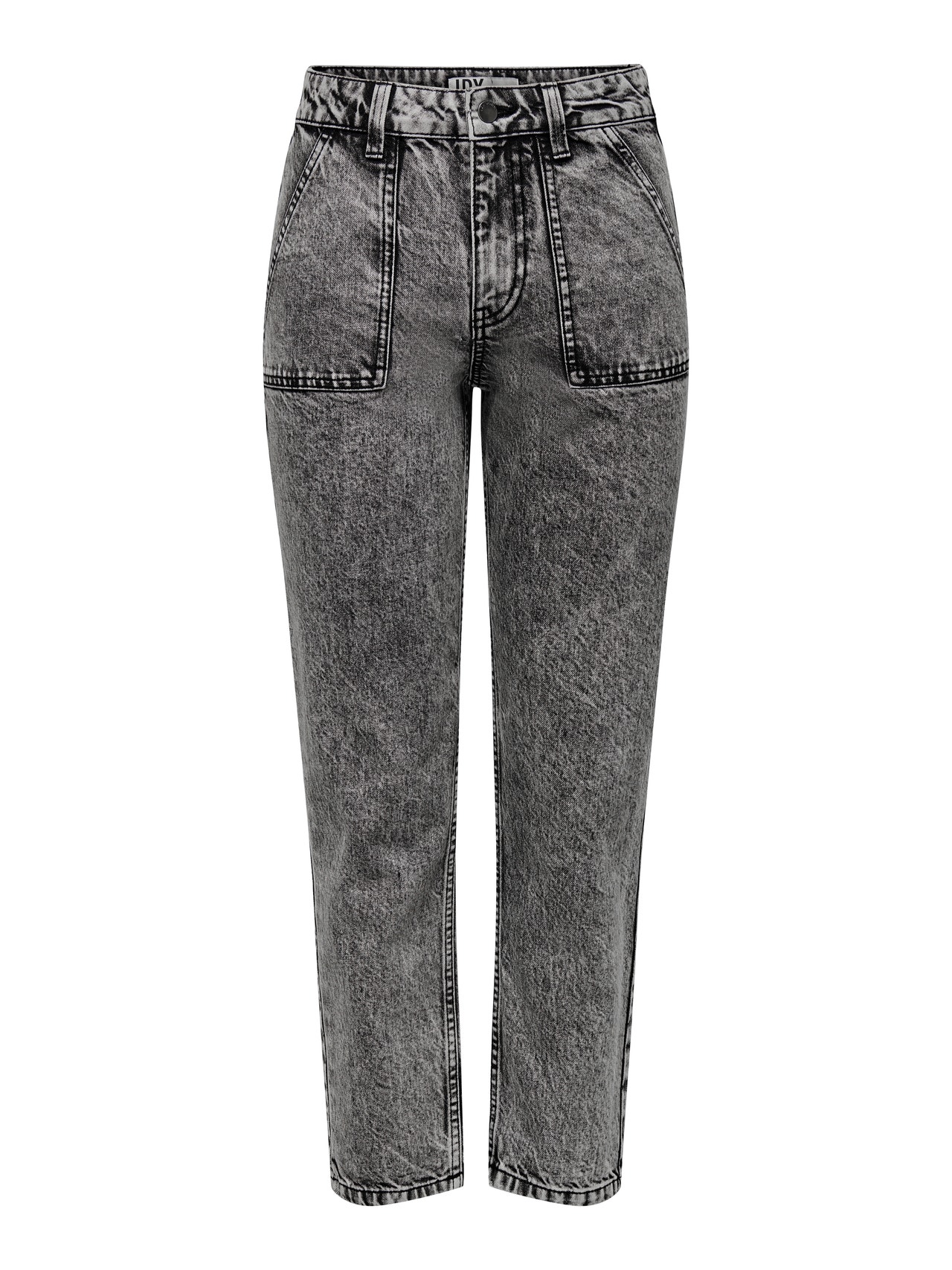 ONLY JDYDrew Regular Waist Straight Jeans -Dark Grey Denim - 15253084