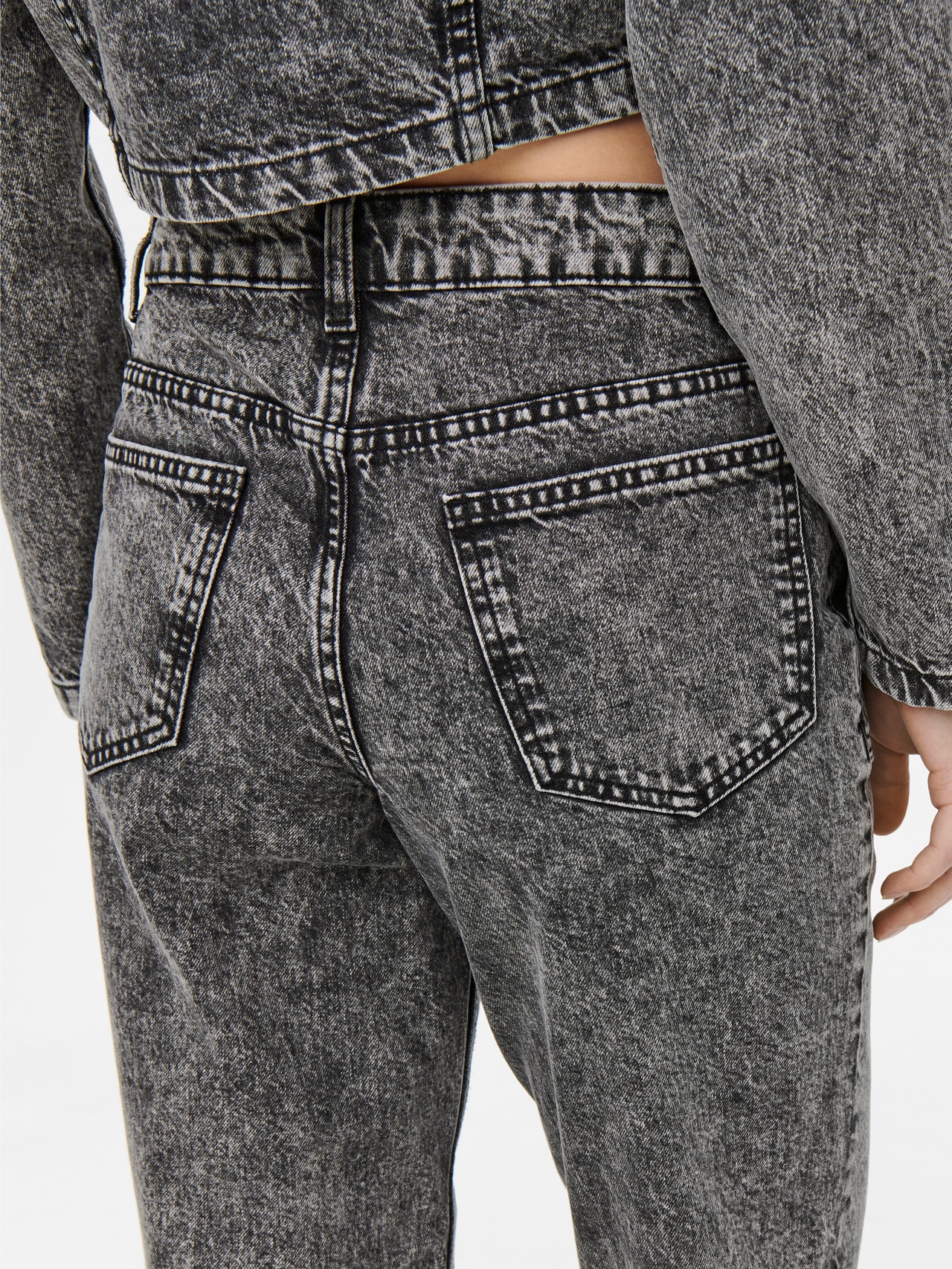 ONLY JDYDrew Regular Waist Straight Jeans -Dark Grey Denim - 15253084